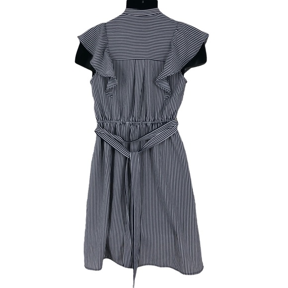 VTG 1950s-60s Seersucker Style Dress by Monteau of Los Angeles Blue & White S - Picture 13 of 13